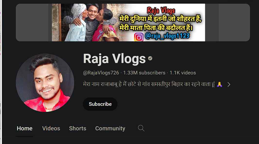 Raja Vlogs Monthly Income