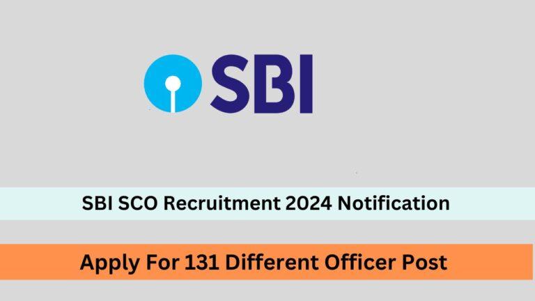 SBI SCO Recruitment 2024